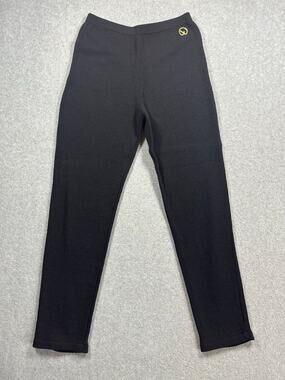 St. John Santana Knit Straight Leg Pull-On Pant Women's 6 Black Elastic Waist